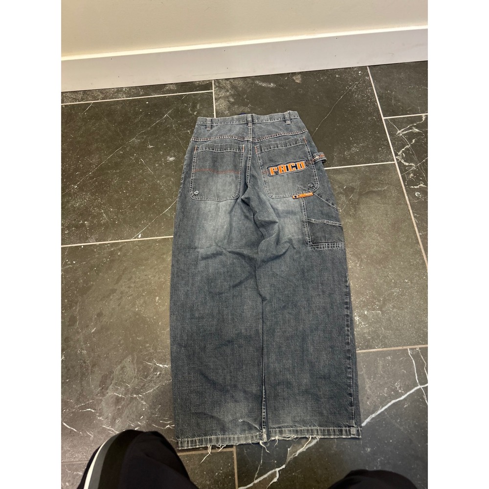 Vintage Paco Jeans Mens 30x31 Wide Leg Carpenter Denim Blue Y2K Skater